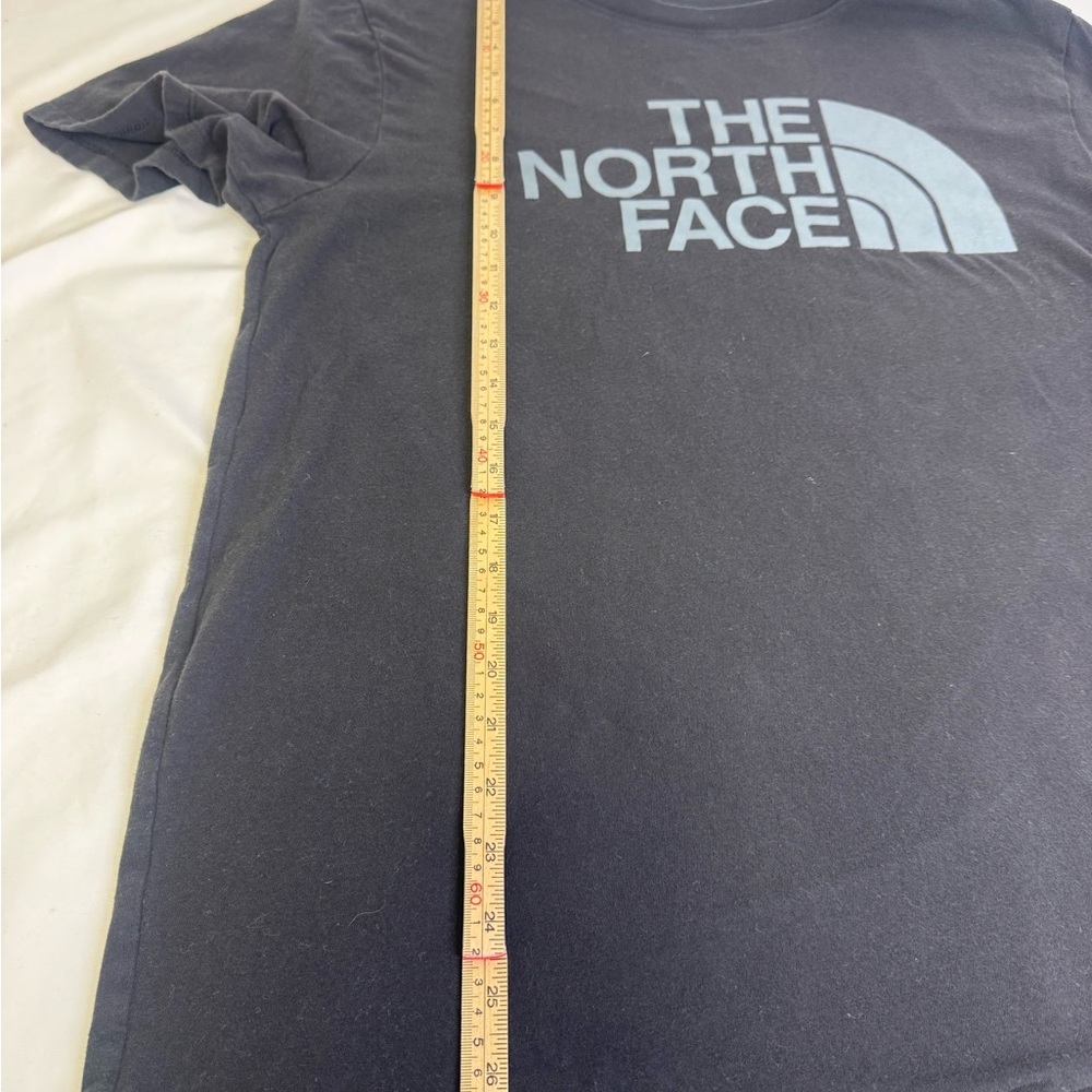 The North Face Black Short Sleeve Tee with Light Blue Logo - Picture 7 of 7